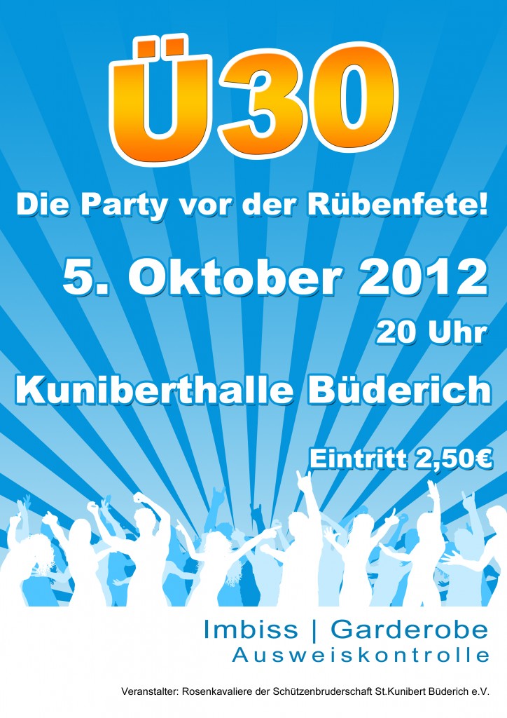 Flyer der Ü30-Party